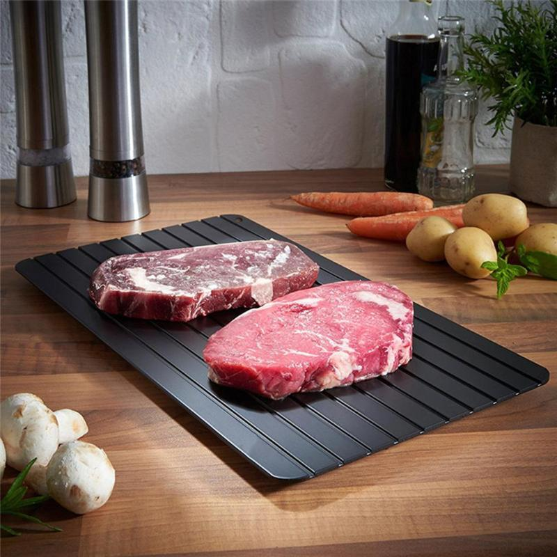 1Pcs Fast Defrost Tray Fast Thaw Frozen Food Meat Fruit Quick Defrosting Plate Board Defrost Tray Thaw Master Kitchen Gadgets